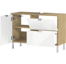 Meuble sous-lavabo avec tiroirs et une porte
