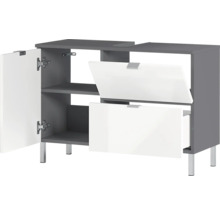 Meuble sous-vasque avec une porte et deux tiroirs