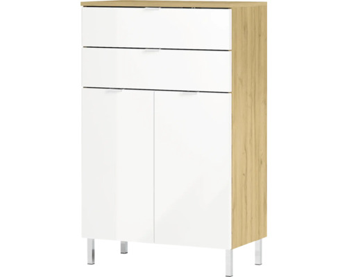 Armoire de salle de bain moderne avec tiroirs et portes