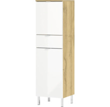 Hochschrank mit zwei Schubladen und einer Tür