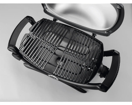 Offener Gasgrill mit Grillrost und Griffen