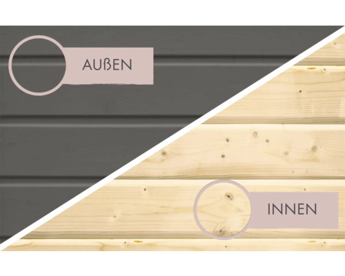 Holzwand für den Aussen- und Innenbereich