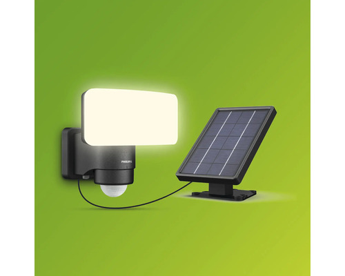 Projecteur solaire Philips avec détecteur de mouvement et panneau solaire