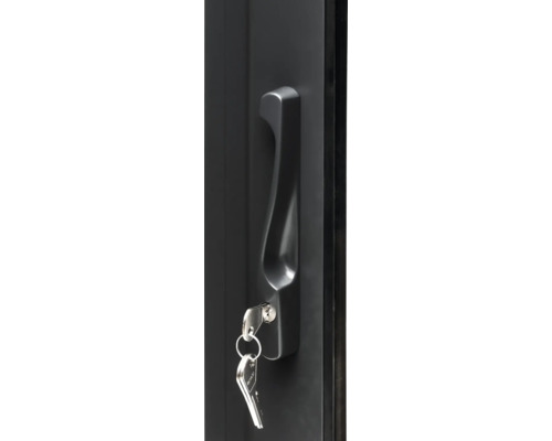 Poignée de porte avec clé dans la serrure