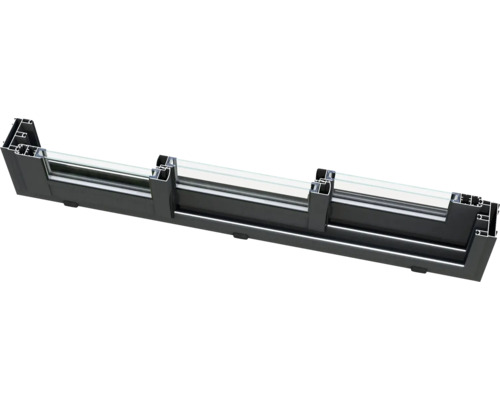 Coupe transversale d''une fenêtre avec verre et cadre