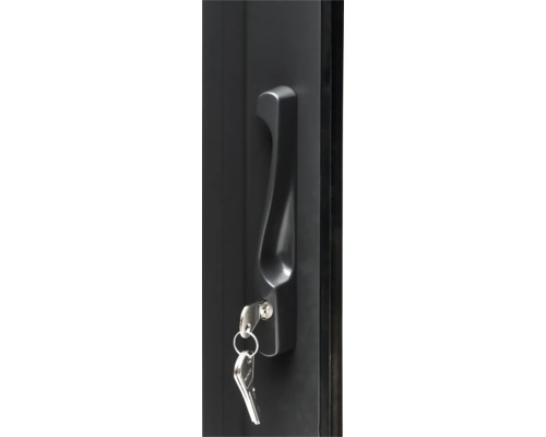 Serrure avec clé dans une porte