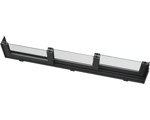 Élément de porte coulissante avec cadre en aluminium et insert en verre