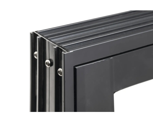 Detailansicht eines Aluminiumfensterrahmens