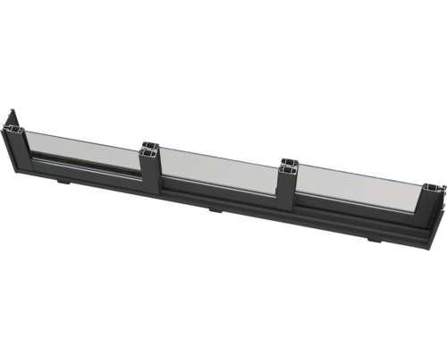 Châssis de porte coulissante en aluminium avec insert en verre