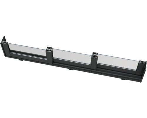 Vue de profil d''un cadre de fenêtre avec verre