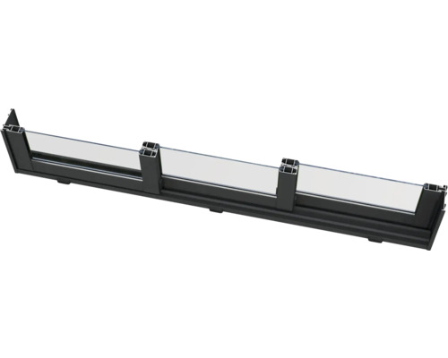 Garde-corps de balcon en verre avec cadre noir