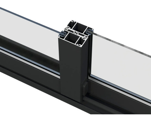 Vue détaillée d''une construction de fenêtre en aluminium et en verre