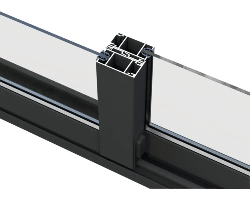 Profilé de fenêtre en aluminium avec verre