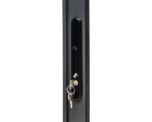 Poignée de porte d''entrée noire avec clés