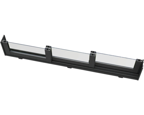 Garde-corps en verre avec cadre noir