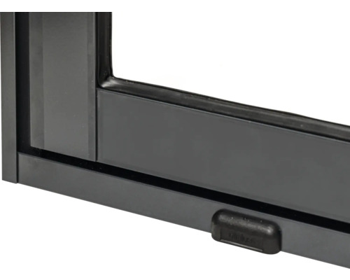 Vue détaillée d''un cadre de fenêtre noir