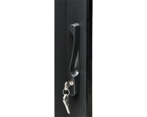 Poignée de porte avec clé dans la serrure