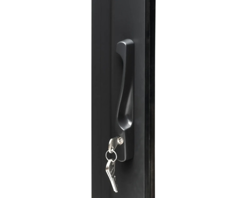 Poignée de porte avec clé dans la serrure