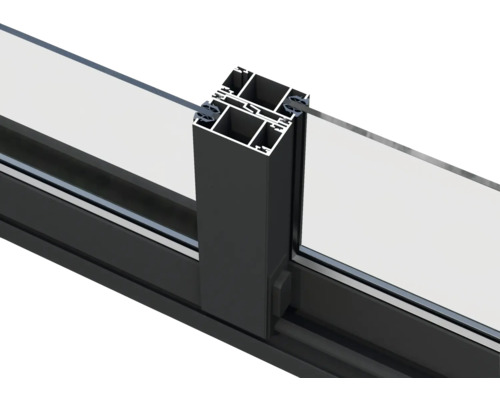 Vue détaillée d''une fenêtre avec profilé de cadre