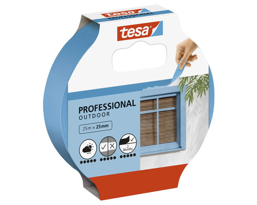 Rouleau de ruban de masquage d''extérieur Tesa Professional de 25 mètres sur 25 millimètres