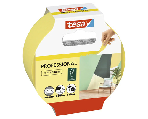 Tesa Professional Abdeckband, 25 Meter mal 38 Millimeter