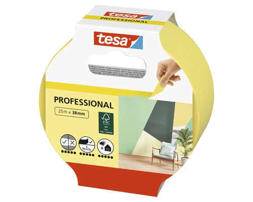 Tesa Professional Malerkreppband 25 Meter mal 38 Millimeter