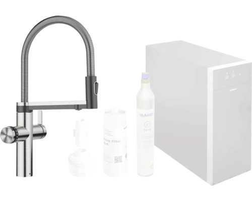 Robinet de cuisine avec jet d''eau, filtre et accessoires
