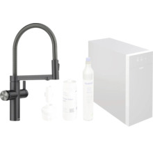 Robinet de cuisine Blanco avec système de soda, filtre et bouteille