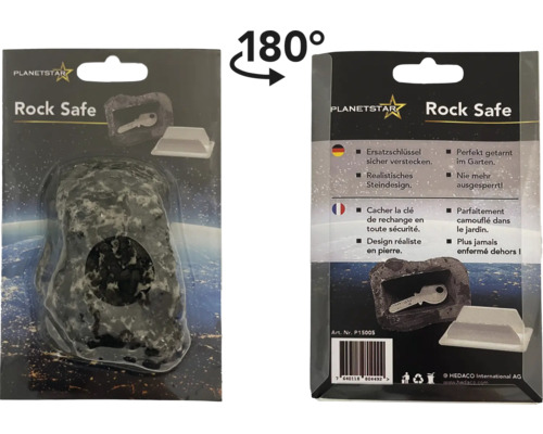 Planet Star Rock Safe emballé pour le stockage sécurisé d''une clé de rechange