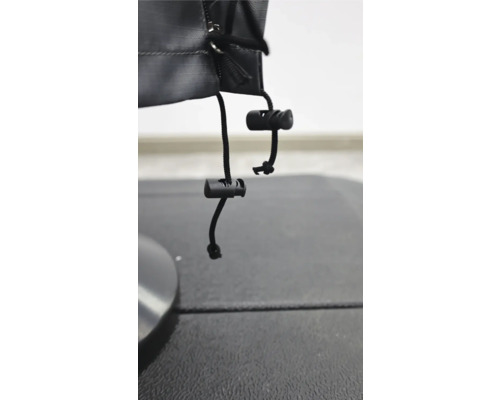 Gros plan sur un cordon de serrage avec stoppeur