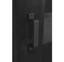 Poignée de porte coulissante en métal sur bois
