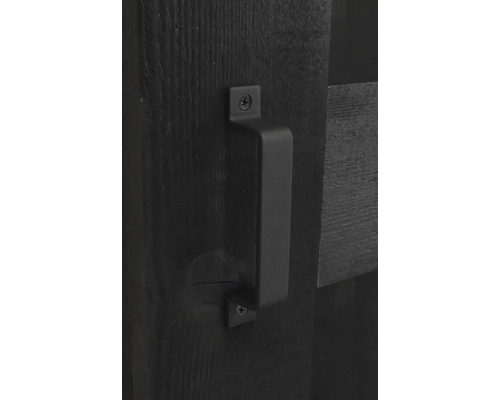 Poignée de porte coulissante en métal sur bois