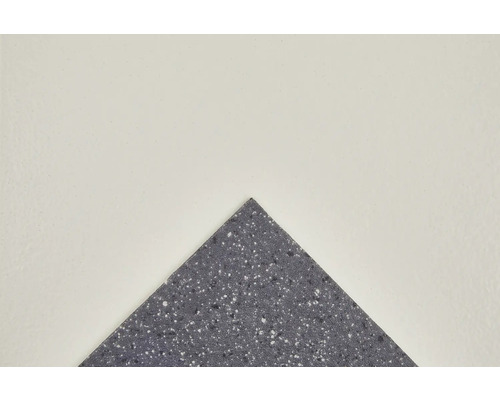 Gros plan d''un carreau de vinyle gris avec un motif moucheté.