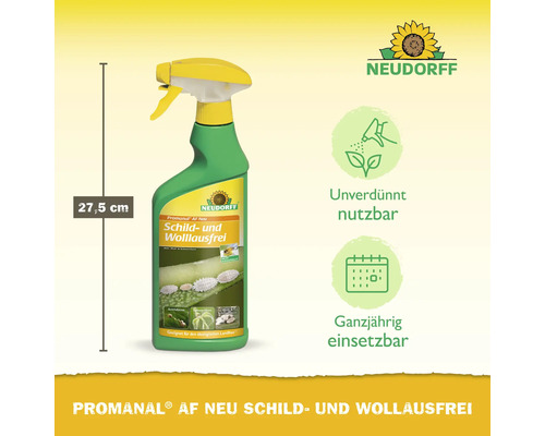 Promanal AF Neu Schild- und Wolllausfrei Schädlingsbekämpfungsmittel in einer 27,5 Zentimeter Sprühflasche von Neudorff