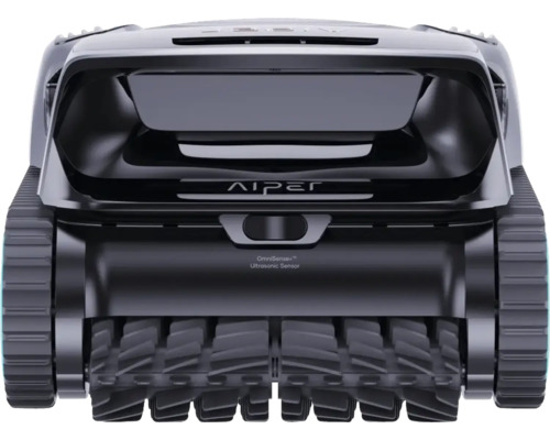 Logo Aiper sur un robot nettoyeur de piscine avec capteur à ultrasons