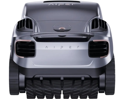 Vue arrière d''un robot nettoyeur de piscine Aiper avec entraînement à chenilles
