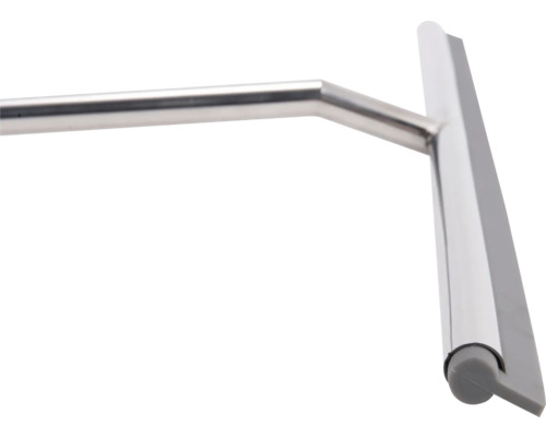 Raclette à vitre avec manche en métal et lèvre en caoutchouc