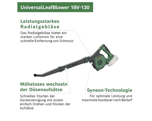 Bosch Akku Laubbläser UniversalLeafBlower 18V-130