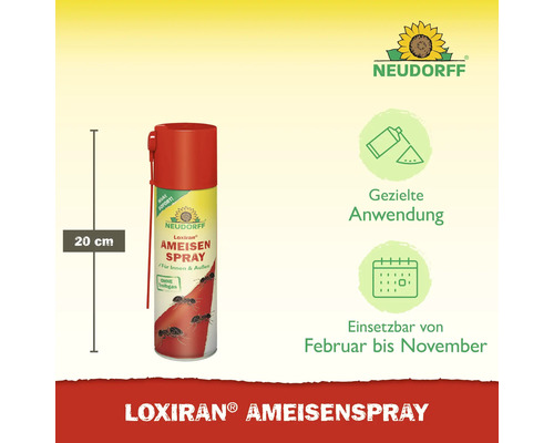 Neudorff Loxiran Ameisenspray, 20 Zentimeter hoch, zur gezielten Anwendung von Februar bis November