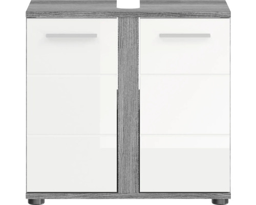 Waschtischunterschrank mit zwei Türen und Griffen