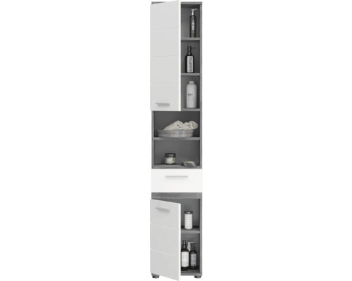 Armoire de salle de bain avec étagères et portes d''armoire pour ranger les articles de toilette