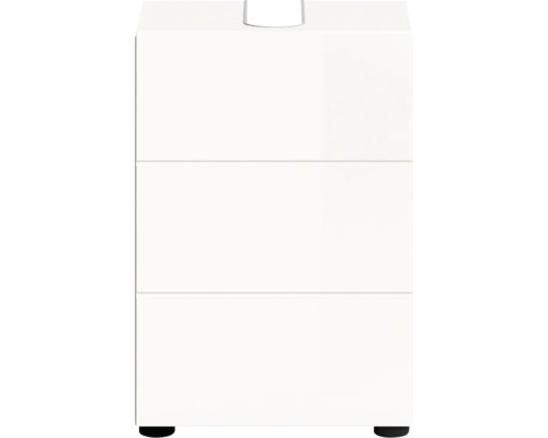 Weisse Kommode mit drei Schubladen