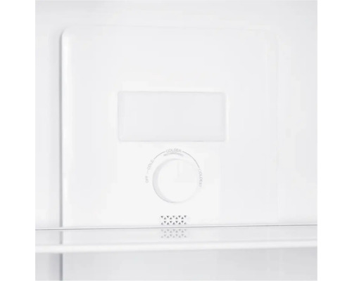 Innenraum eines Kühlschranks mit Temperaturregler