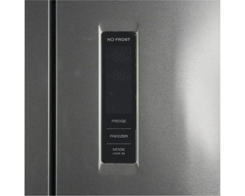 Gros plan d''un réfrigérateur avec fonction No Frost et affichage numérique de la température
