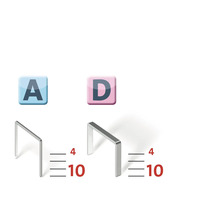 Illustration d''agrafes de type A et D avec indication de la longueur des pattes