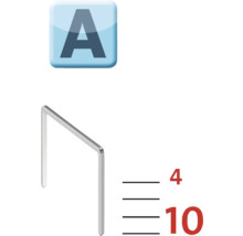 Image d''une agrafe A, type 4/10