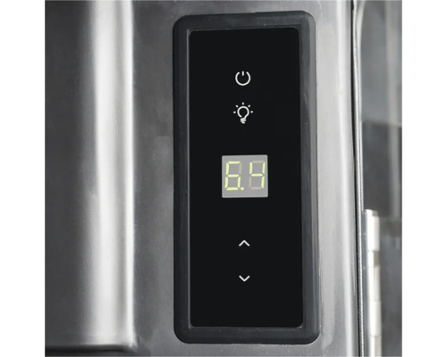 Anzeige mit Bedienfeld eines Getränkekühlers