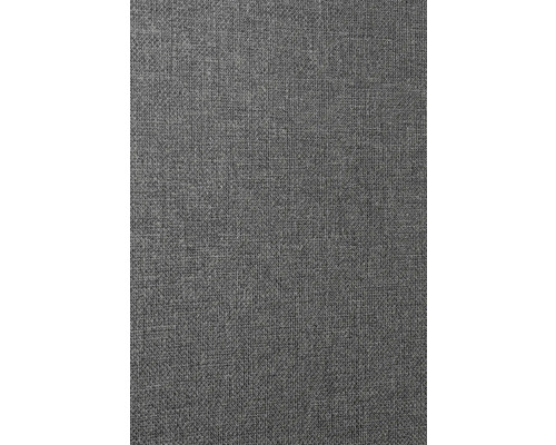 Nahaufnahme eines grauen Stoffes mit feiner Webstruktur.