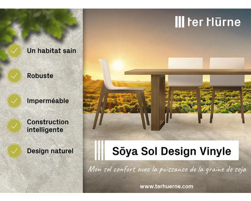 Revêtement de sol en vinyle design Ter Hürne Soya avec table et chaises
