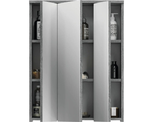 Armoire de toilette avec plusieurs étagères pour ranger les accessoires de salle de bain